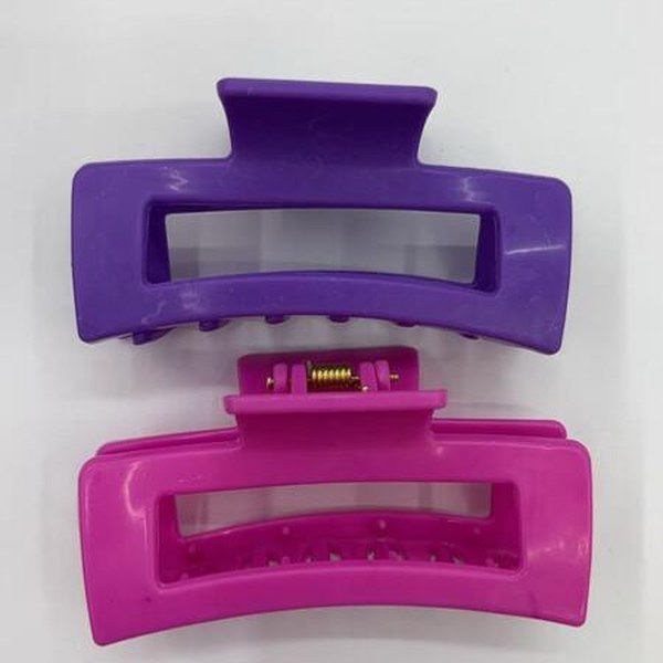 Large Square Hollow Hair Claw Clips – Non-Slip Matte & Glossy Acrylic Jaw Clamps for Thick Hair