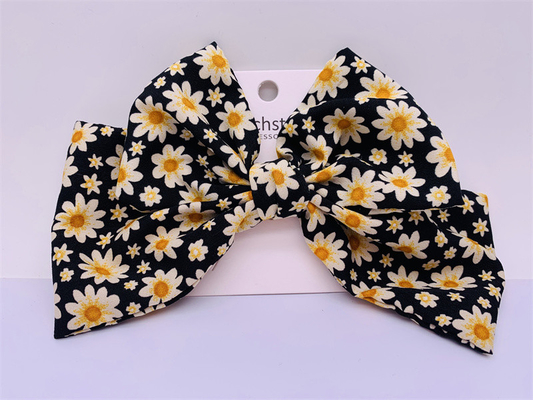 Patterned Alligator Clip Bows Hair Claw Durable For Festival