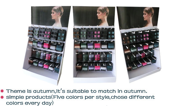 Durable Hair Clip Stand Display Multicolor , Free Standing Scrunchie Market Display