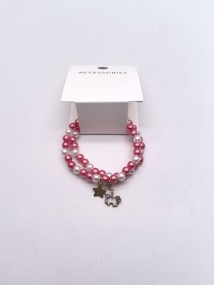 Pearl Bracelet with Custom Pendant and Various Colors for Kids