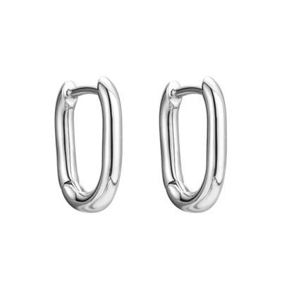 Unisex Oval Gold Finish Earrings Gold Plated Earrings For Women Sensitive Ears