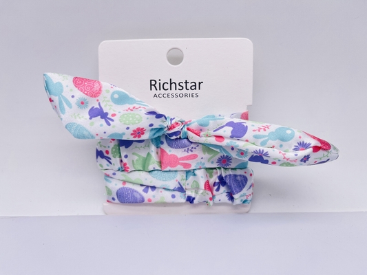 Assorted Colors and Various Shapes Colorful Easter Hair Scrunchie with Bow