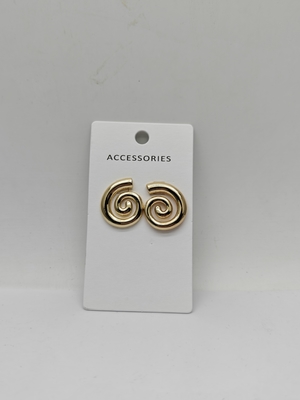 Stylish Swirl Women Mental Stud Earrings Lightweight Metal Stud Earrings Wholesale