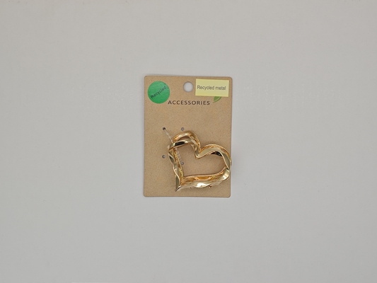 Heart Recycled Metal Hair Claw Clips