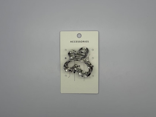 Silver Metal Hair Claw Clip for Multiple Usage