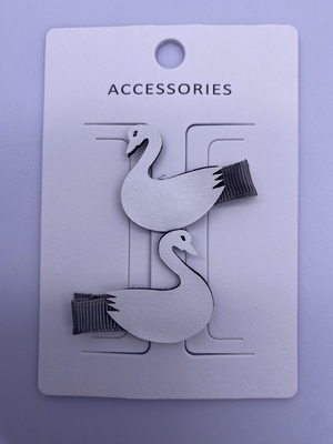 Multiple Occasion 2-Packs Swan Hair Clip for Kids with Various Colors
