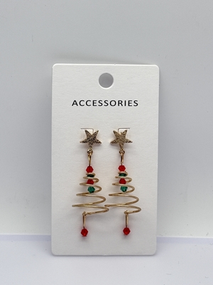 Christmas Trees Metal Earring for Festival Atmosphere