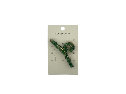 Hand-Wound Hairpin with Natural Crystal Gravel Claw
