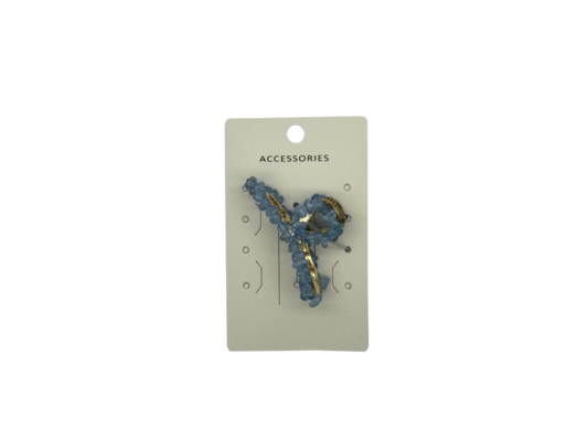 Hand-Wound Hairpin with Natural Crystal Gravel Claw
