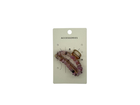 Hand-Wound Hairpin with Natural Crystal Gravel Claw