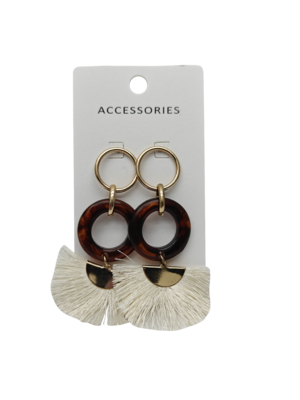 Boho Geometric Drop Earrings for Women in Golden and Brown