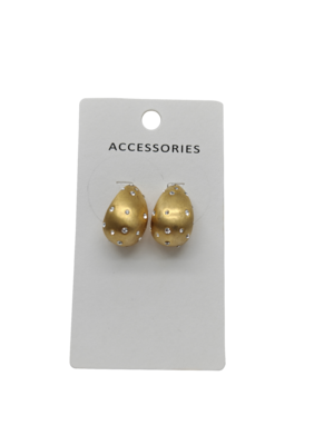 Fashion Gold Plated Tear Drop Earrings Strawberry Shape Chunky Stainless Steel Earrings Women