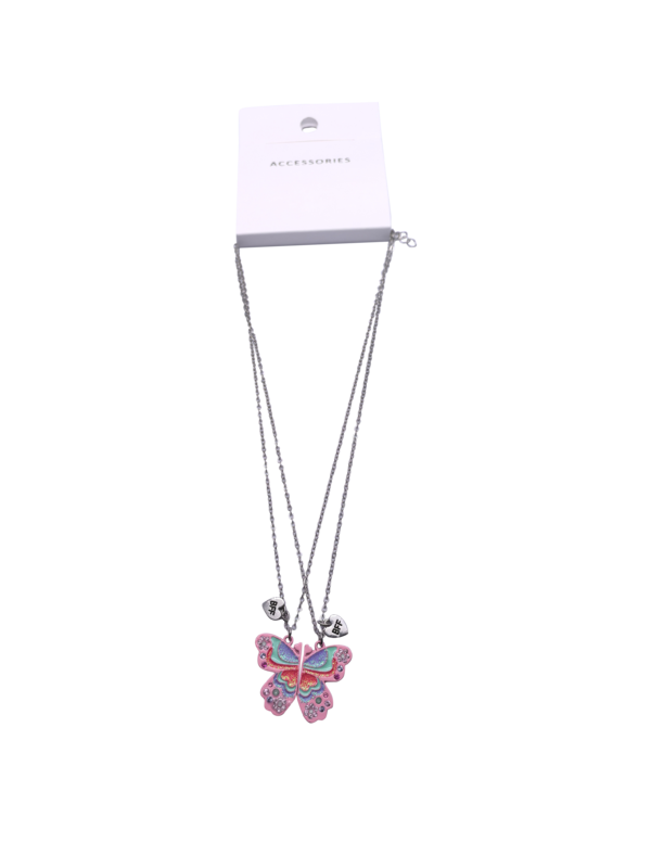 Cute Magnetic Butterfly BFF Necklaces for 2 Enamel Butterfly Friendship Necklace for Teen Girls Women Best Friend Birthday Gift