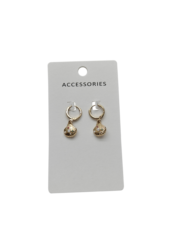 Fashion Jewelry Dainty Hot Selling New Trendy European Copper of Imitation Pearl Sea Shell for Ladies Brass Earrings